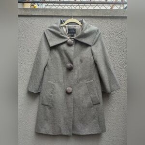 Pink tartan wool, cashmere short coat